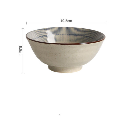 Premium Porcelain Dinnerware Set – Blue Stripe Edge Design
