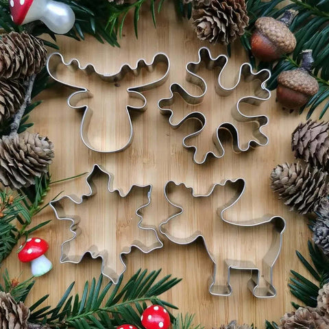 Christmas Cookie Cutter Set – Stainless Steel Holiday Shapes