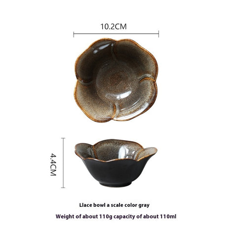 Premium Handmade Lace Ceramic Bowl – Elegant Stoneware in Five Colors