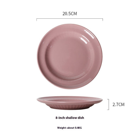 Elegant Ceramic Tableware – Soup, Salad & Dinner Plate Set
