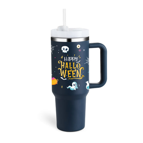 Stainless Steel Insulated Tumbler with Handle & Straw
