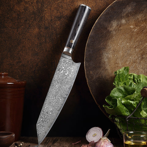 Damascus Western Chef Knife · 8" (20 cm) — Wudy Kitchen, image 1
