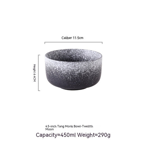Gradient Sprayed Enamel Ceramic Bowl 450 ml – Minimal & Elegant