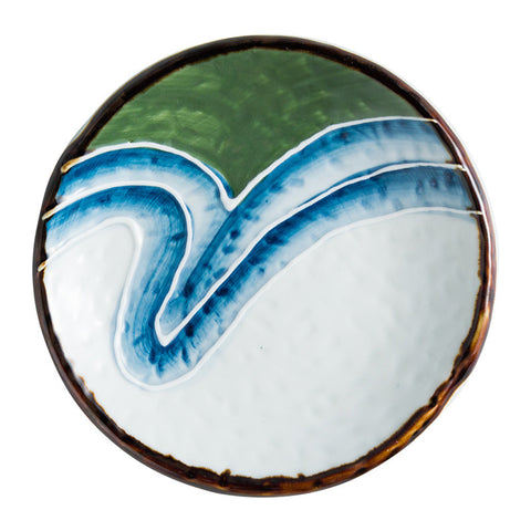 Japanese Style Hand-Painted Ceramic Sushi & Dessert Plate – Artisan Tableware Collection