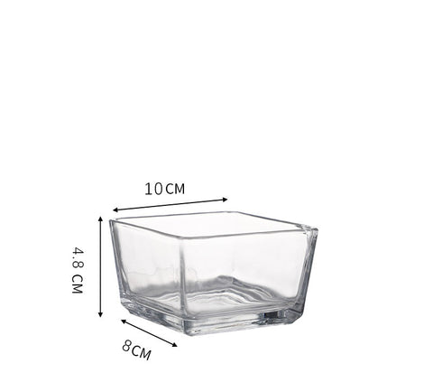 Small Square Glass Bowl – Elegant Dessert & Snack Serving Dish