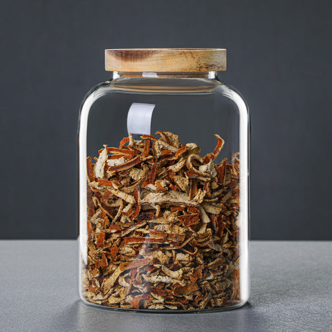 Large Transparent Glass Jar with Wooden Lid – Airtight Food Storage Container (2L / 3L)