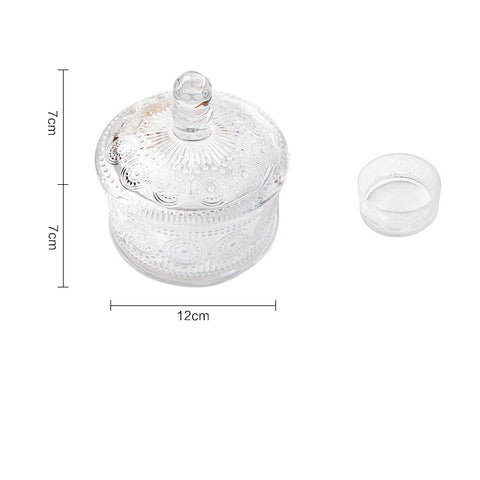 European Style Layered Glass Storage Jar – 3-Tier Transparent Cookie & Jewelry Organizer