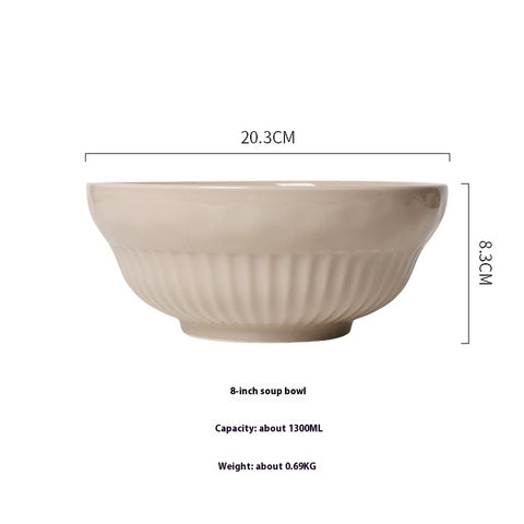 Elegant Ceramic Tableware – Soup, Salad & Dinner Plate Set