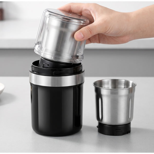 Compact electric coffee grinder with removable cup — Wudy Kitchen