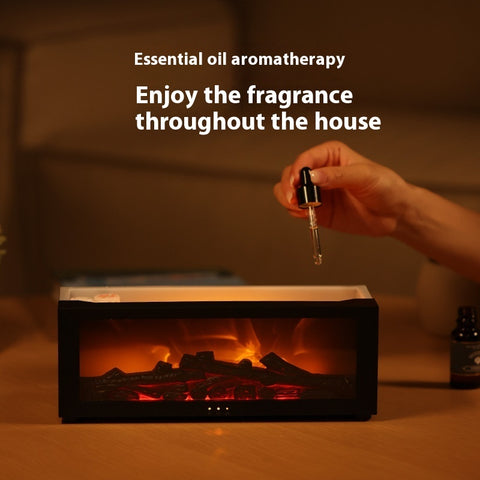 Large Flame Aromatherapy Diffuser – 3D Fire Effect & Essential Oil Humidifier