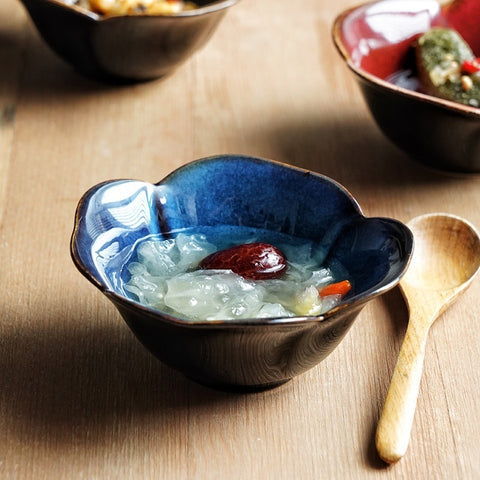 Premium Handmade Lace Ceramic Bowl – Elegant Stoneware in Five Colors