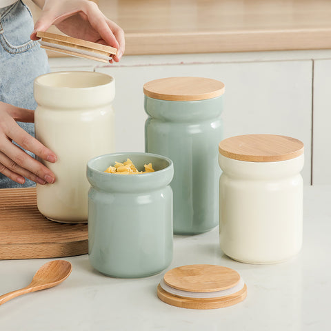 Nordic Ceramic Sealed Food Storage Jar – Airtight Kitchen Container