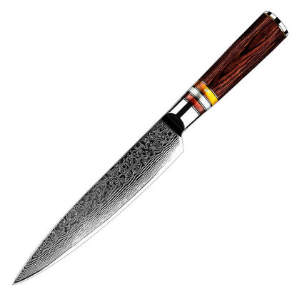 Damascus Steel Chef Knife - AUS10 Core