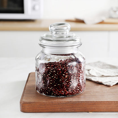 Wudy Japanese Amber Jar | Airtight Heart-Lid Glassware