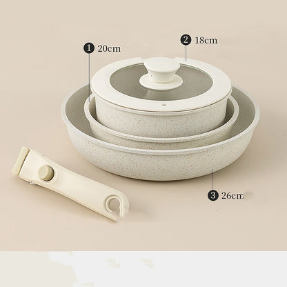 Wudy 4pc Smart Household Pan Set | Stackable Non-Stick Cookware