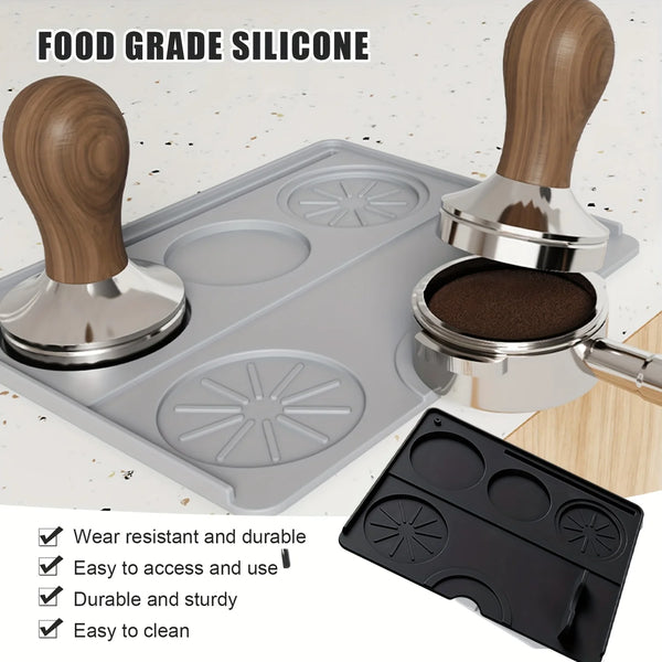Silicone Coffee Tamper Mat Espresso Tamping Mat Waterproof Food-Grade Coffee Tamping Pad Heat Resistant Tamp Station for Barista