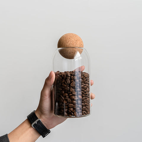 3-Piece Glass Storage Jar Set with Cork Lid