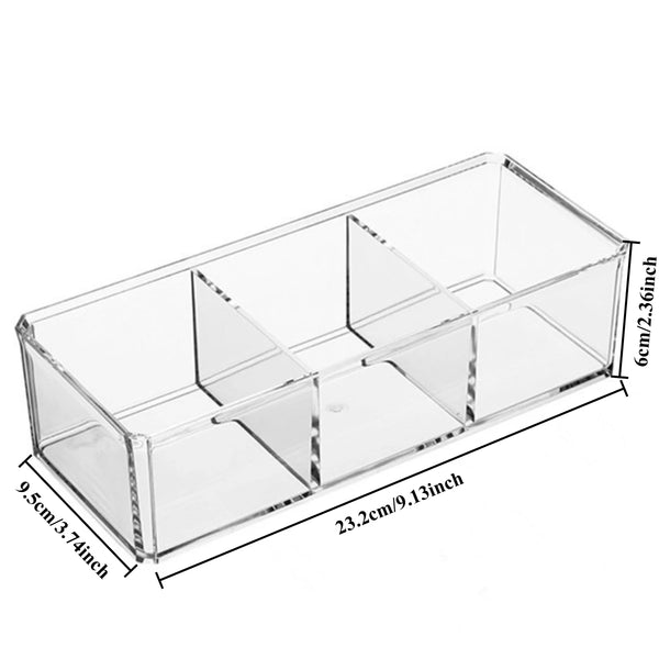 Tea Bag Organizer, Clear Acrylic Tea Bag Holder, Tea Packet Storage for Drawer, Pantry, Kitchen, Cabinet, Countertop, 1 Pack