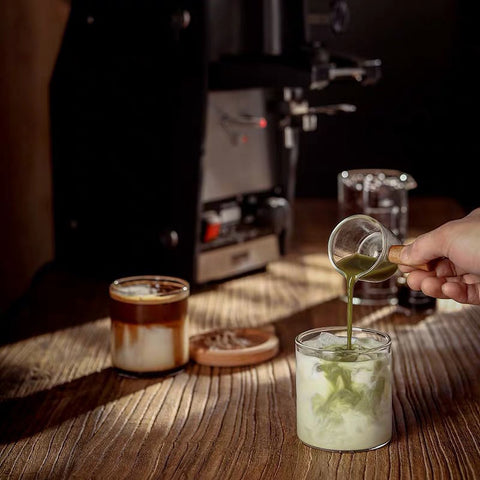 Wooden Handle Glass Espresso Measuring Cup – 75ml