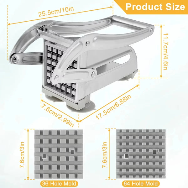 Cutting Potato Machine Multifunction Stainless Steel Cut Manual Vegetable Cutter Tool Potato Cut Cucumber Fruits and Vegetables