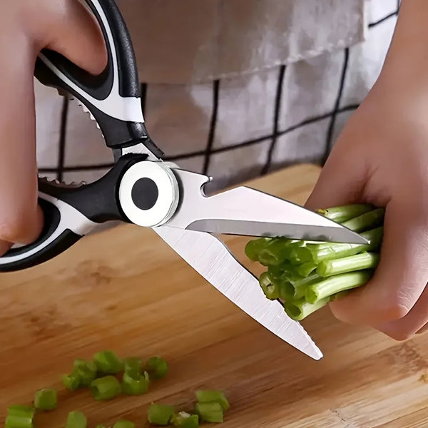 Heavy Duty Stainless Steel Kitchen Scissors-Multifunctional Food Scissors, Pizza and Salad