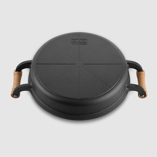 Wudy Kitchen — 31cm Cast Iron Pot Thickened Binaural Pan Uncoated