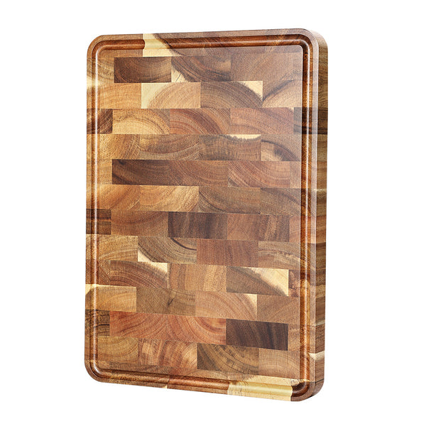 Wudy Kitchen — Wudy Acacia End-Grain Cutting Board | Solid Hardwood & Natural Antibacterial