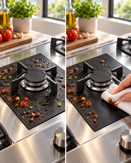 Reusable Gas Hob Burner Liners – Non-Stick, Cut-to-Fit (4 Pack)