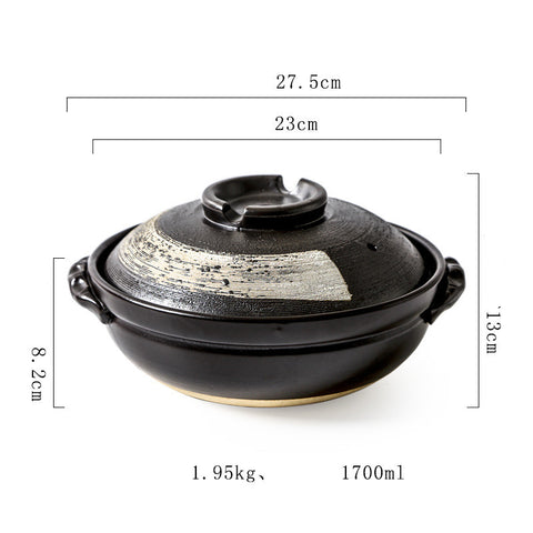 Ceramic Hot Pot with Air-Vent Lid – 900ml / 1700ml / 2800ml