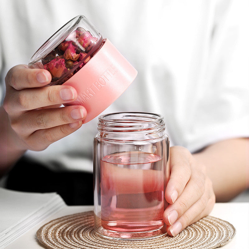 Wudy Portable Tea Infuser Bottle | Borosilicate Glass
