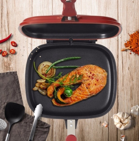 Modern Double-Sided Non-Stick Grill Pan