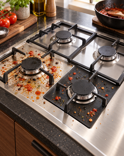 Reusable Gas Hob Burner Liners – Non-Stick, Cut-to-Fit (4 Pack)