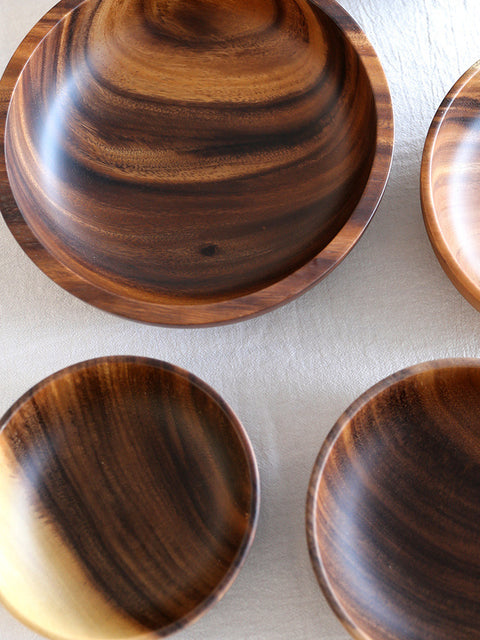 Handcrafted Natural Wooden Salad & Fruit Bowl – Rustic Kitchen Decor
