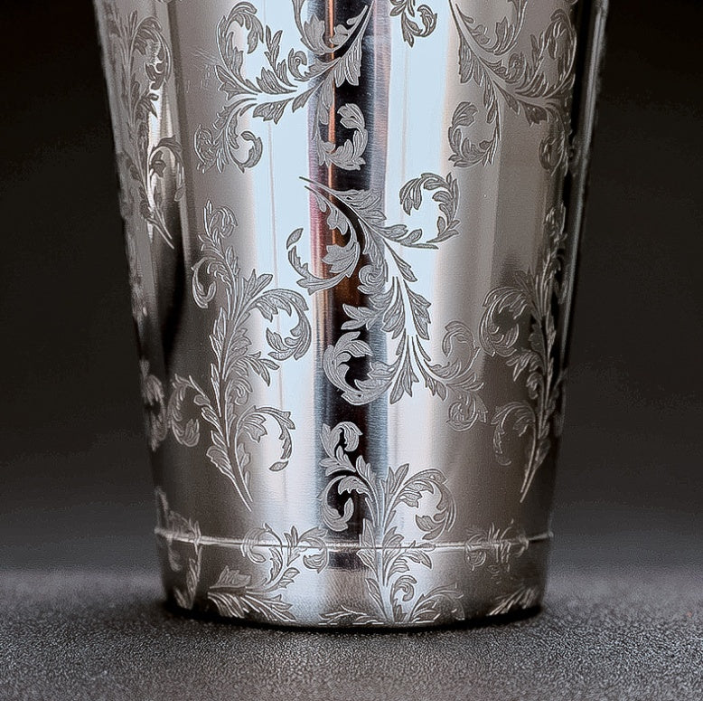 Patterned Stainless Steel Boston Shaker Set