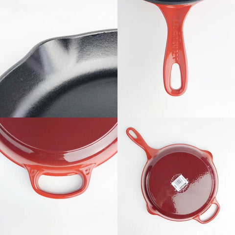 Luxe Color Enamel Cast Iron Frying Pan – Designed for Timeless Home Cooking