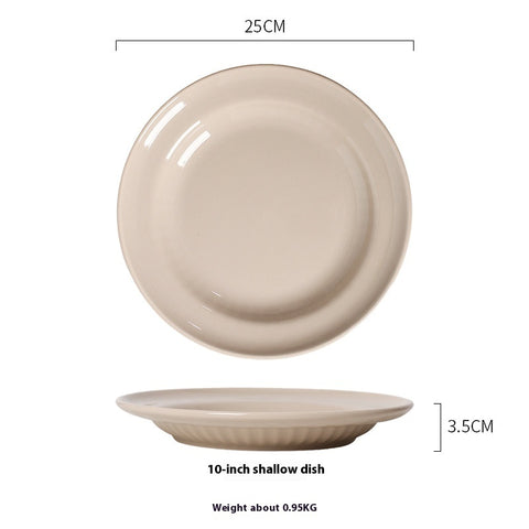 Elegant Ceramic Tableware – Soup, Salad & Dinner Plate Set