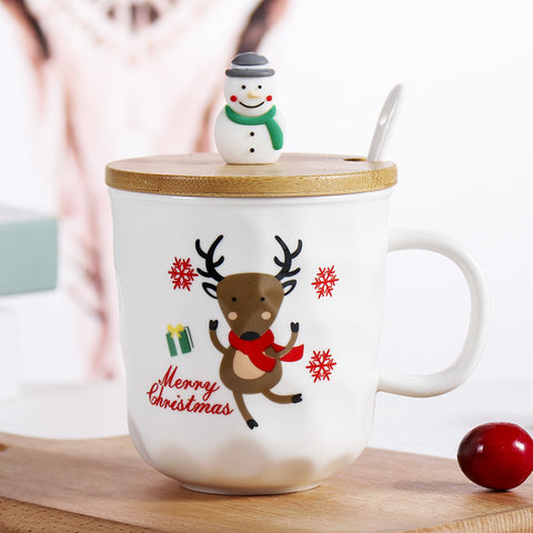 Santa Claus Christmas Tree Ceramic Cup Cartoon Mug