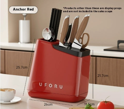 Universal Knife Rack with Built-In Sharpening Slots – ABS Body
