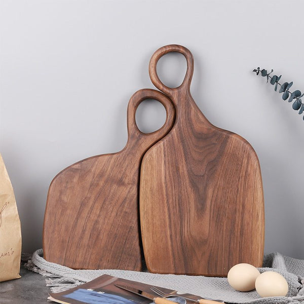 Wudy Kitchen Wudy Elegant Walnut Wood Cutting Board — artisanal walnut wood, juice groove — hero view on marble countertop
