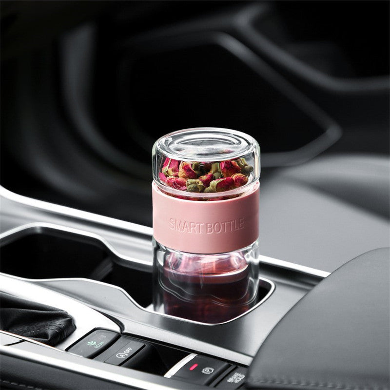Wudy Portable Tea Infuser Bottle | Borosilicate Glass
