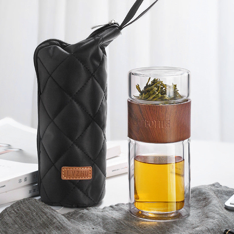 Wudy Portable Tea Infuser Bottle | Borosilicate Glass