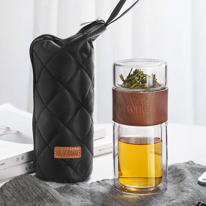 Wudy Portable Tea Infuser Bottle | Borosilicate Glass