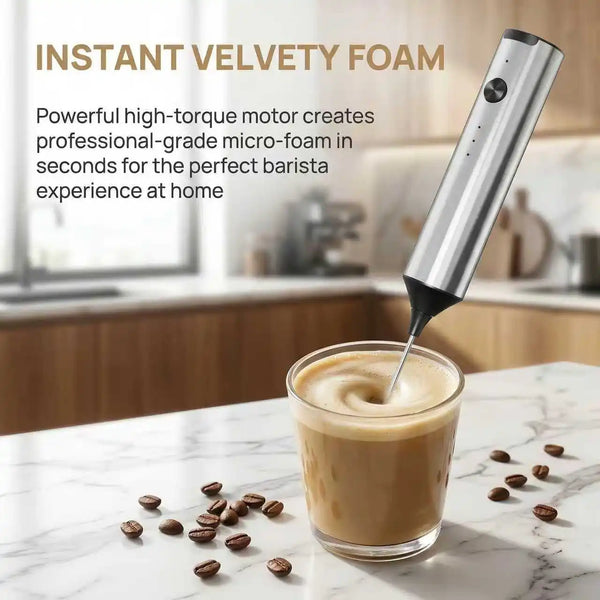 Mini Milk Frother, Electric Milk Frother, Coffee Frother, Household Milk Blender, Handheld Wireless Whipper