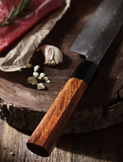 Premium Stainless Steel Santoku Knife with Wooden Handle – Gift Box