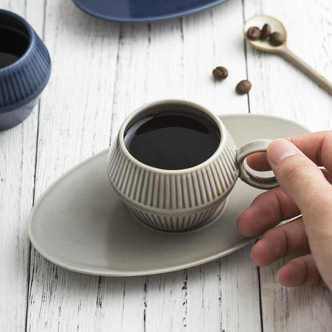 120ml Nordic Ceramic Espresso Cup with Saucer