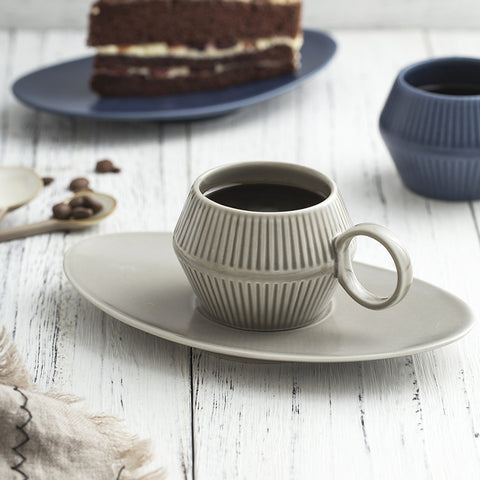 120ml Nordic Ceramic Espresso Cup with Saucer
