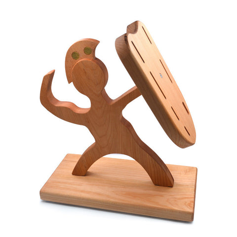 Humanoid Maple Wooden Knife Holder – Durable and Stylish Kitchen Organizer