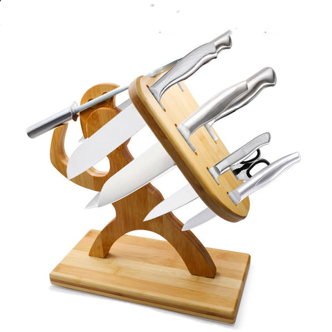 Humanoid Maple Wooden Knife Holder – Durable and Stylish Kitchen Organizer