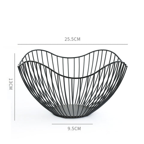 Wavy Metal Wire Fruit & Serving Bowl