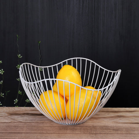 Wavy Metal Wire Fruit & Serving Bowl
